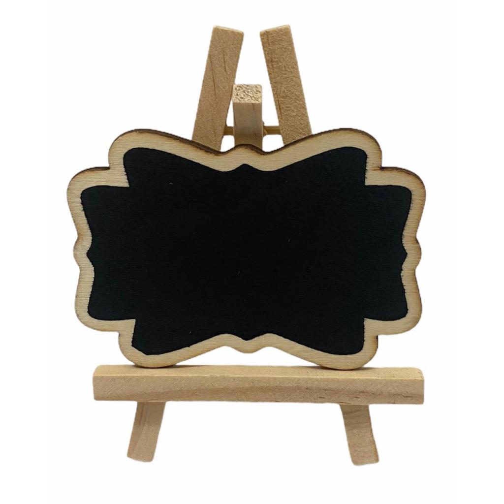 Mini Cavalete Porta Recado Lousa De Madeira
