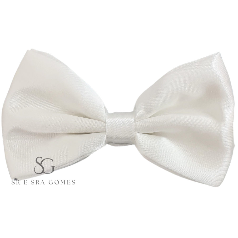 Gravata Borboleta Branca Adulto em Oferta na Shopee