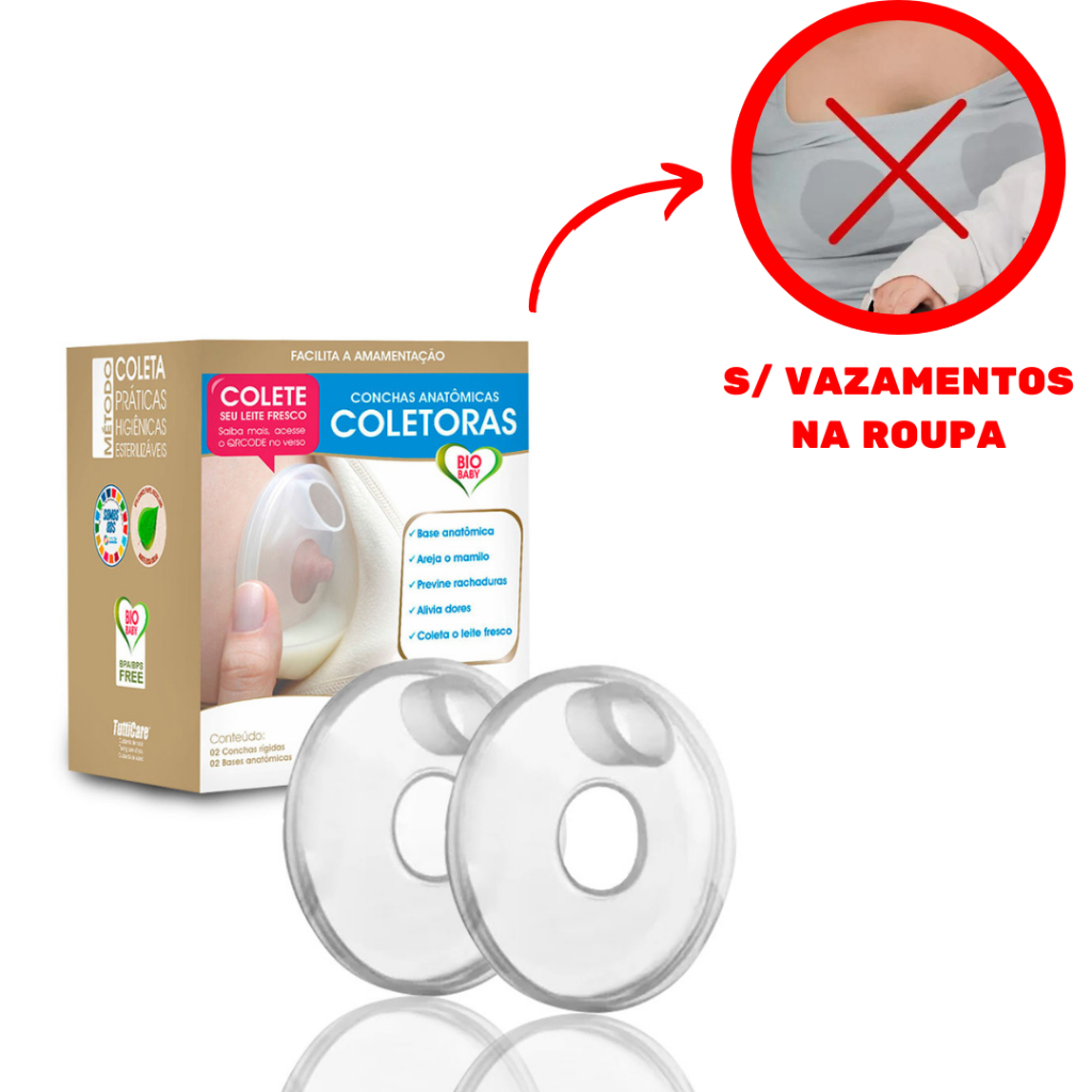 Kit 2x Concha Coletora Pós Parto Anti Vazamento ENVIO IMEDIATO