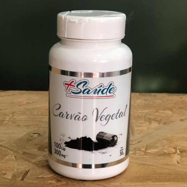 Carvão Vegetal 100 Cápsulas de 300 Mg Mais Saúde (+Saúde) — R$ 39,90 em Shopee