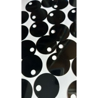 Paete preto brilhante furo grande 25mm em Oferta na Shopee