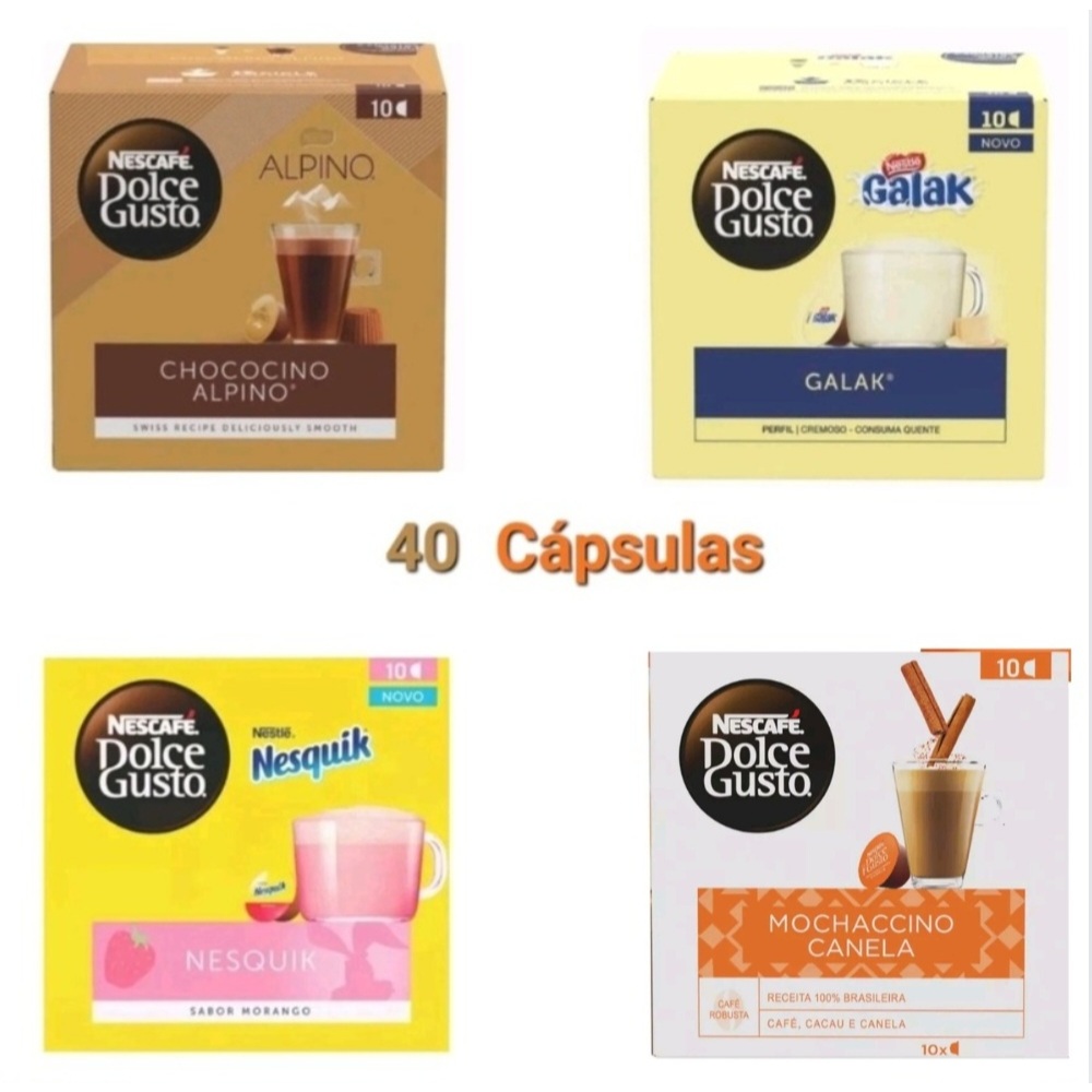 Dolce Gusto ALPINO GALAK NESQUIK M. CANELA 40 Cápsulas de Café Nescafé® em Oferta na Shopee