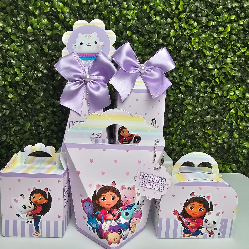 Kit Caixa Montada A CASA MÁGICA DA GABBY - Personalizados - Festa infantil - Aniversário - Lembrancinha