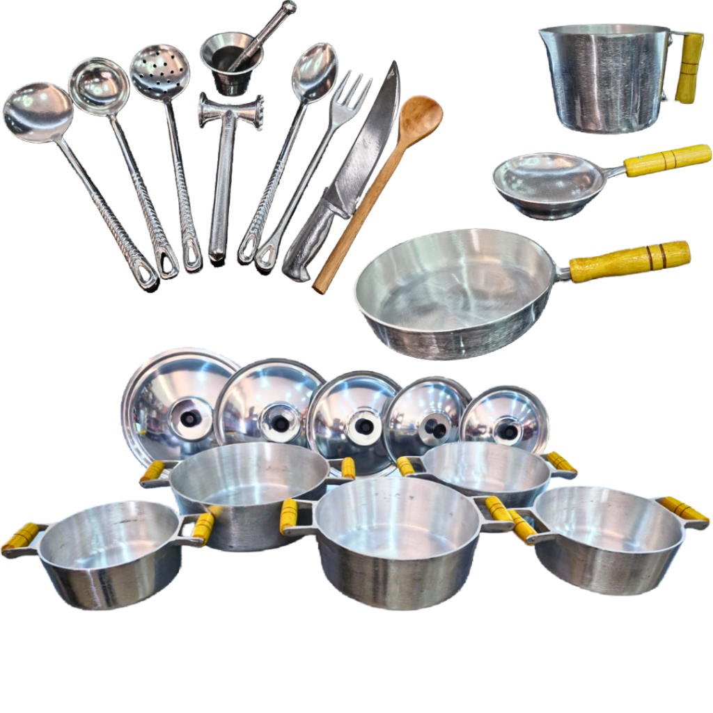 Jogo De Panelas Grossas Alumínio Fundido 17 Peças em Oferta na Shopee