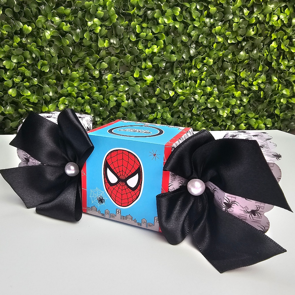 Caixa Bala HOMEM ARANHA AZUL - Personalizados - Festa infantil - Aniversário - Lembrancinha