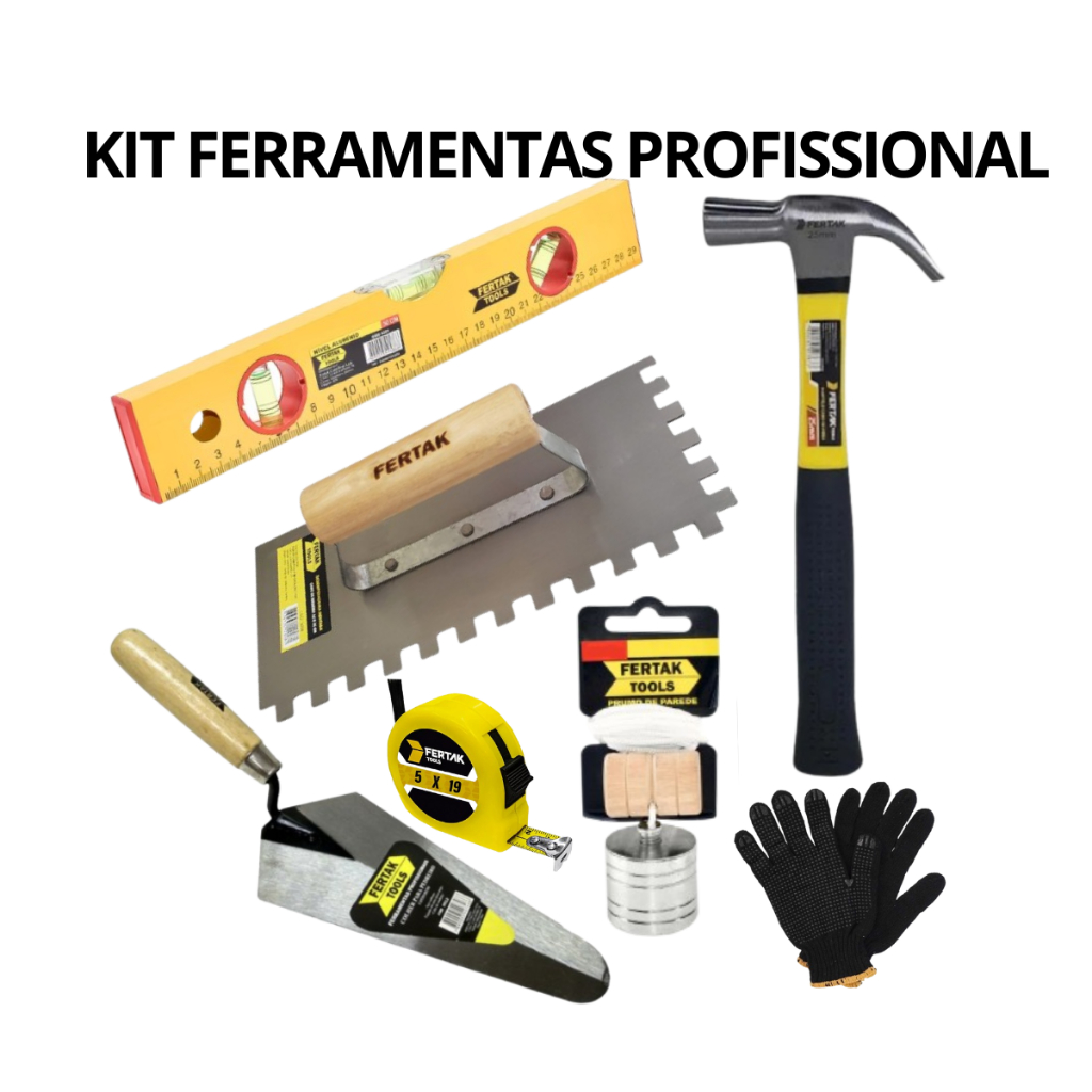 Ferramentas para Pedreiro Construção Obra Reforma Profissional Prumo Colher Trena - Escolha o seu