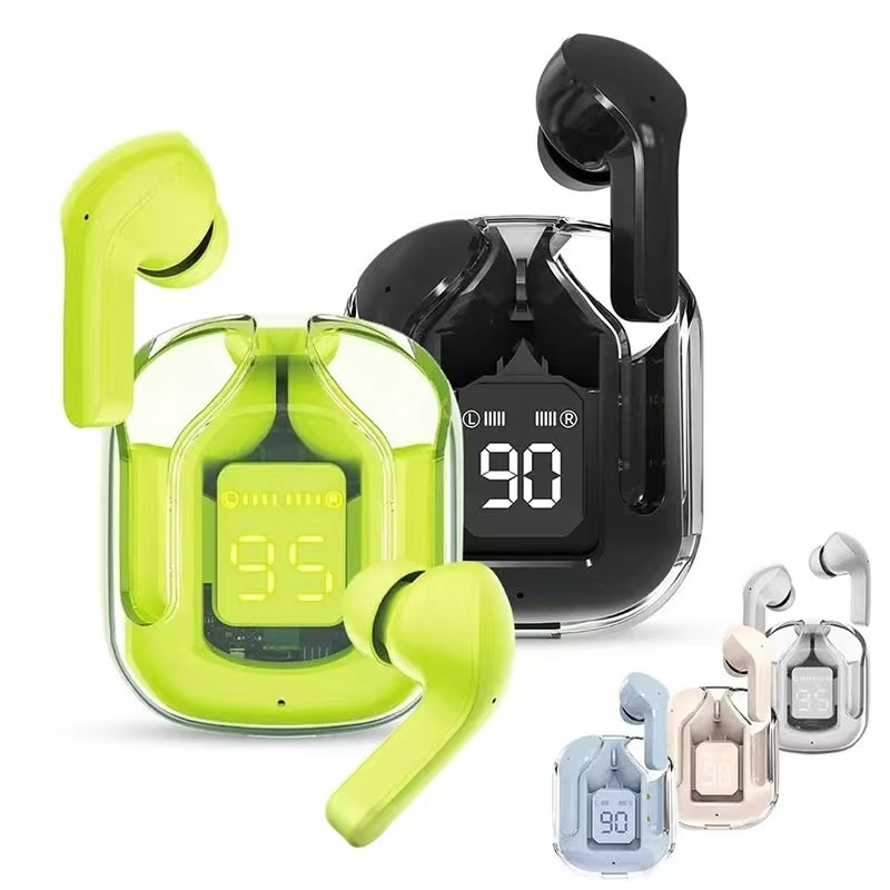 T2 TWS Fones De Ouvido Sem Fio LED Power Com Visor Digital Fone Som Estéreo Compatível Bluetooth 5.3
