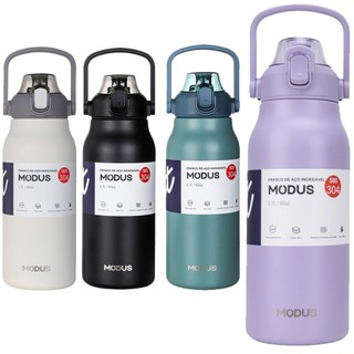 MODUS Garrafa de Água Isolada A Vácuo De Aço Inoxidável 1700ml Garrafa Térmica Com Canudo em Oferta na Shopee