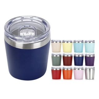 mini copo térmico de cerveja com tampa aço inox 240 ml em Oferta na Shopee