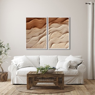 2 Quadros Mosaico Decorativo Sala Abstrato Moldura Com ou Sem Vidro em Oferta na Shopee