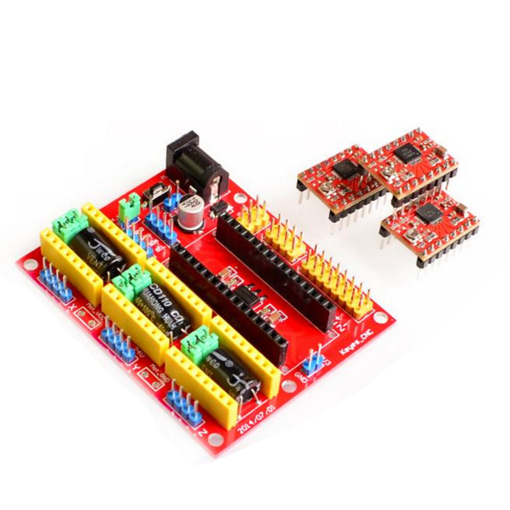 Kit Cnc Shield V4 + 3x Drivers A4988 + Jumper