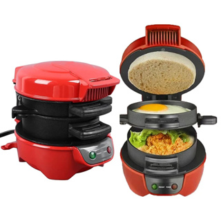 Maquina de Hambúrguer Vijodi Sanduicheira 110V e 220V Antiaderente Prensa Café da Manhã 600W em Oferta na Shopee