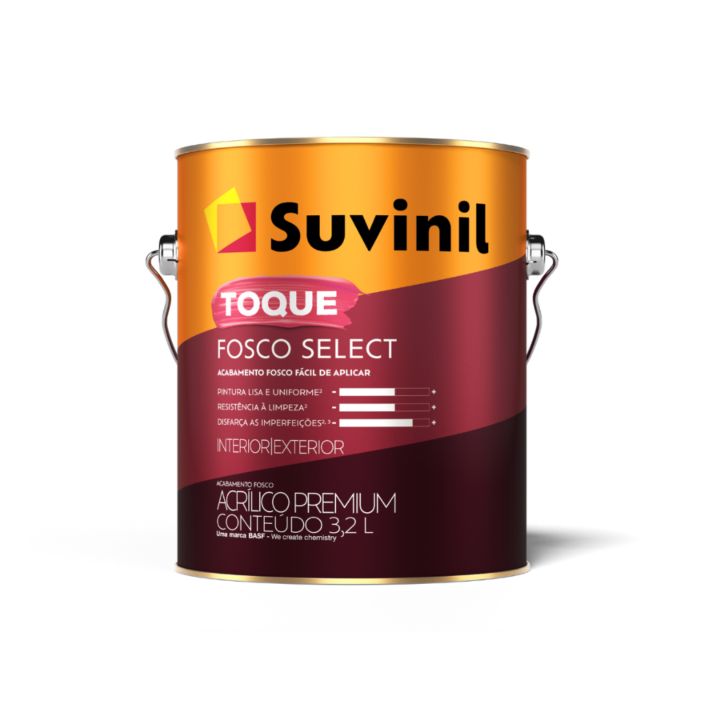 Tinta Acrílica Toque Fosco Select 3,2l Suvinil - Cores em Oferta na Shopee