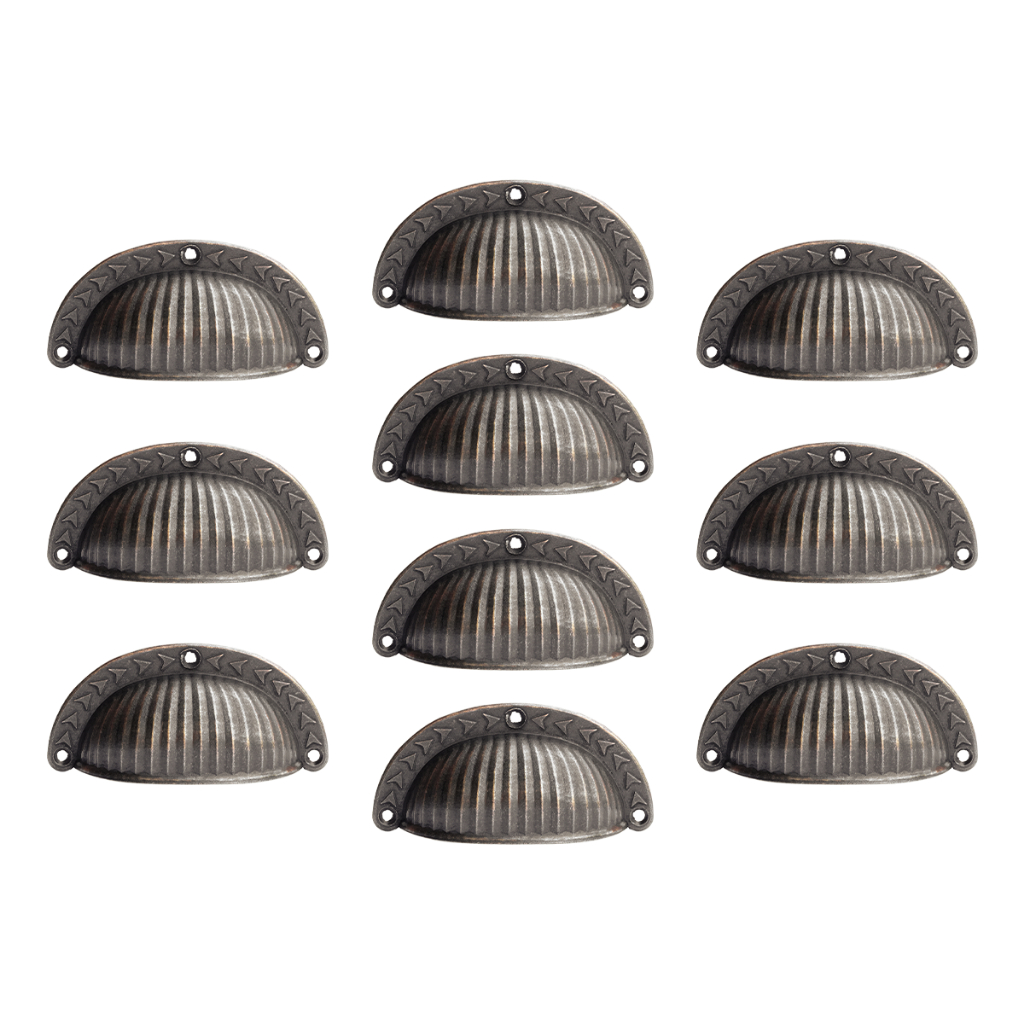 Kit Com 12 Puxadores Modelo Concha Para Móveis Gaveteiro Guarda Roupa