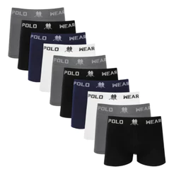 Kit 10 Cuecas Boxer Masculinas PoloWear Microfibra Sortidas