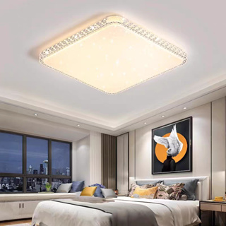 Plafon 1 Andar Cristal Céu estrelado Led Multicor Sobrepor 18W/24W/36W/48W em Oferta na Shopee