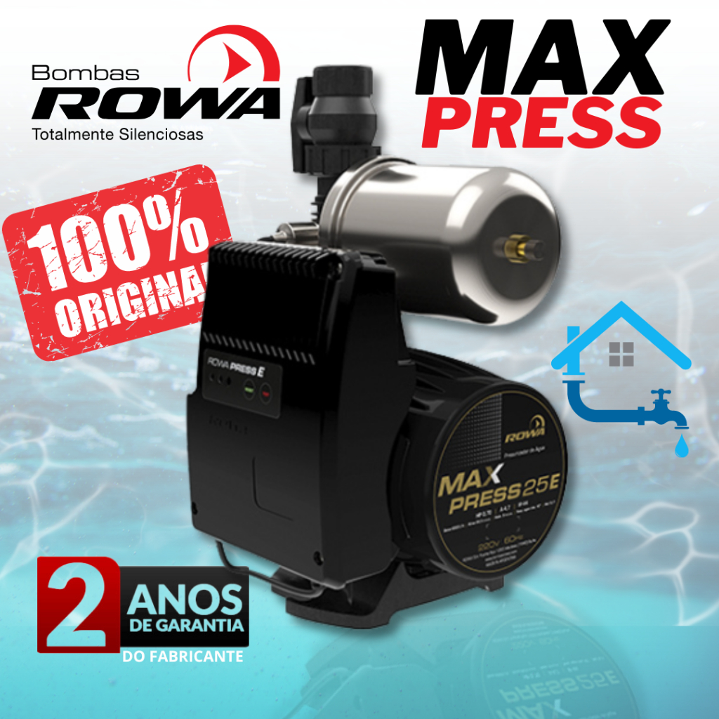 Bomba Pressurizadora De Água Super Silenciosa Com Sensor De Pressão Rowa