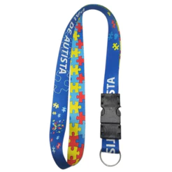 Cordão Identificação Pai De Autista Azul