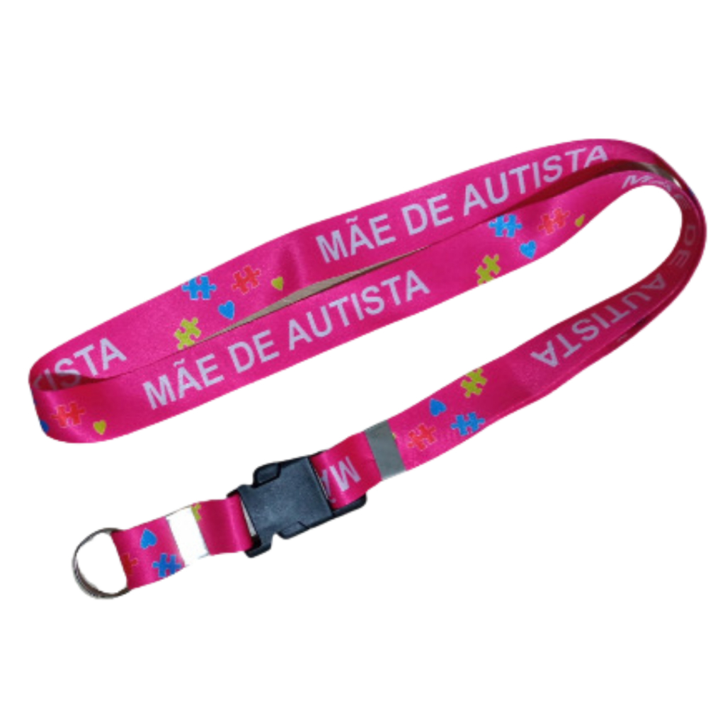 Cordão Identificação Mãe De Autista Rosa em Oferta na Shopee