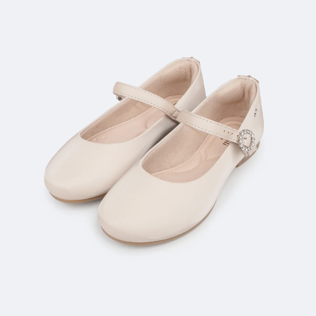 Sapatilha Infantil Feminino Pampili Angel Fivela Com Strass