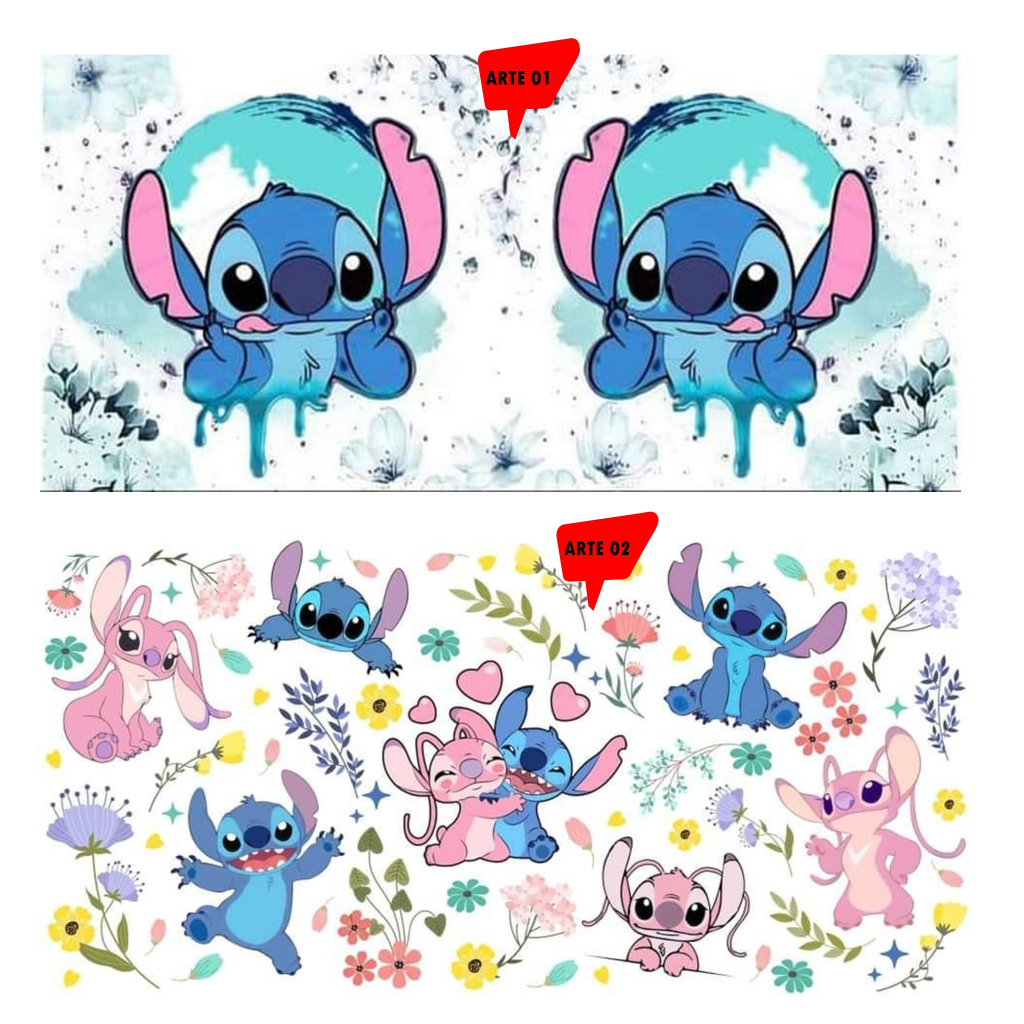 Artes Impressas do STITCH & ANGEL | Imagens prontas para estampar suas Canecas | Sublimação | Personalizada | Pack 01