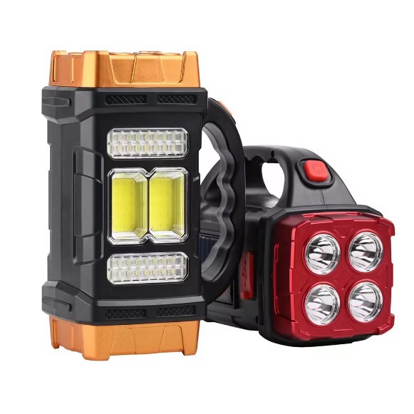 Lanterna Holofote Super Led Potente Recarregavel Usb Solar