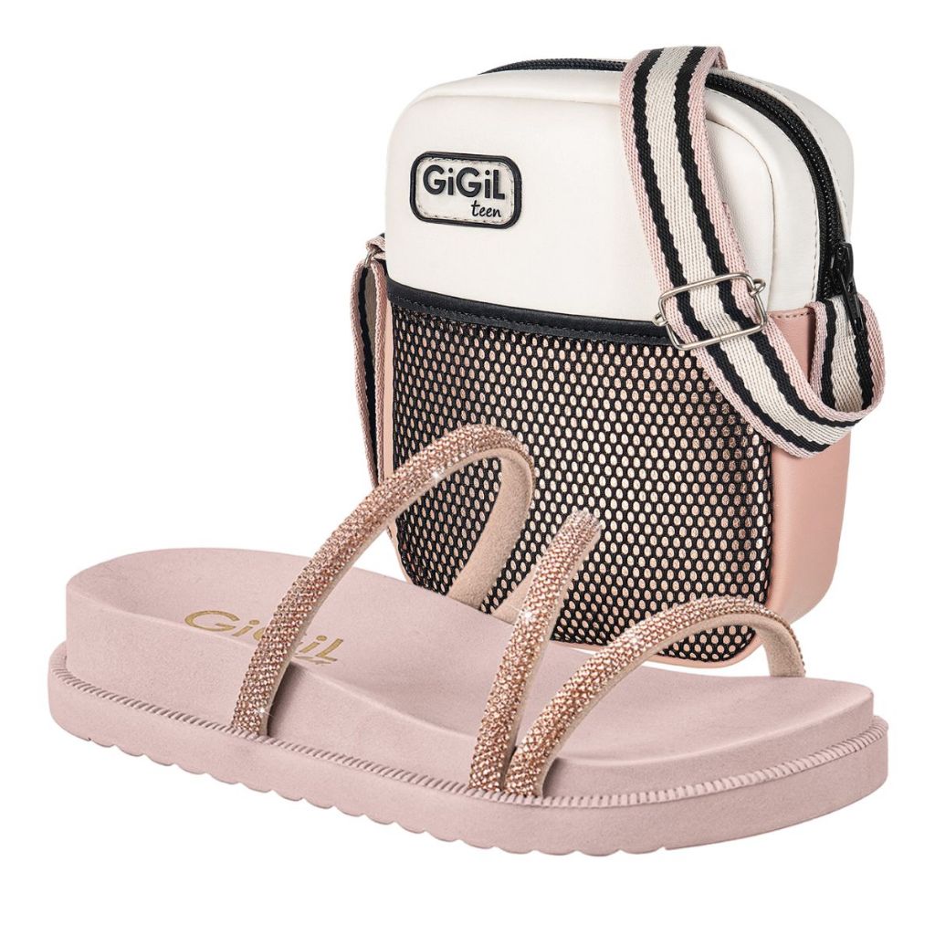 Kit Birken Papete Feminina Infantil Flatform Strass Brilho Confortável Com Bag Ombro Transversal Promoção em Oferta na Shopee