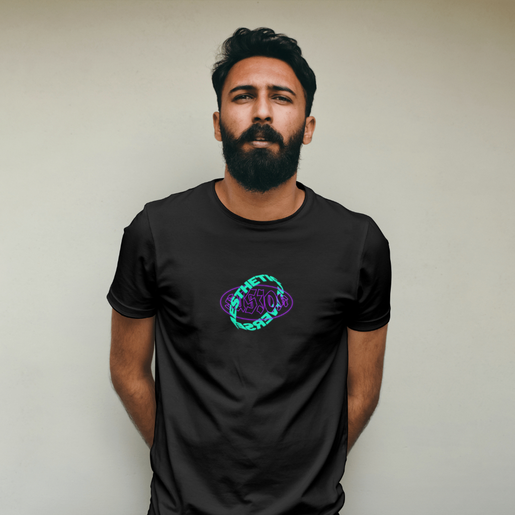 Camiseta Aesthetic Algodão Unissex Estampada Camisa Masculina/Feminina Preta Academia Oversized