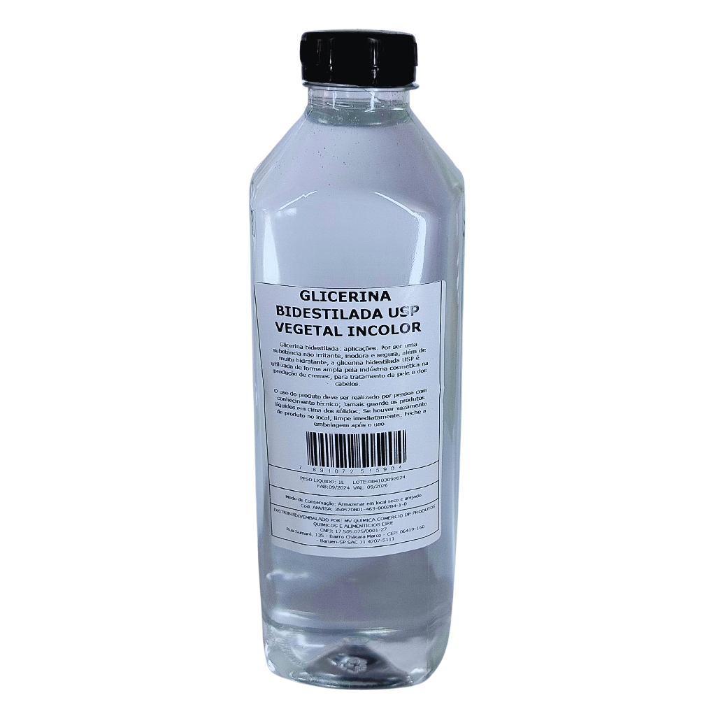 Glicerina Bidestilada USP Vegetal 1L | Ultra Hidratante | Eleven Box