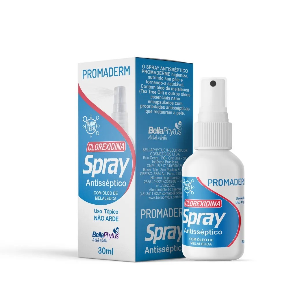 Promaderm (CLOREXIDINA) antisséptico Spray 30ML - BellaPhytus em Oferta na Shopee
