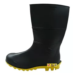 Bota Chuva Impermeável Solado Amarelo Vários Tamanhos