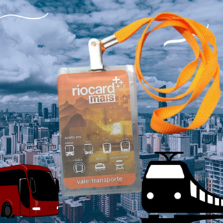 Capa para cartões de transporte, top, rio mais, tri card, vte e similares protetor e cordão em Oferta na Shopee