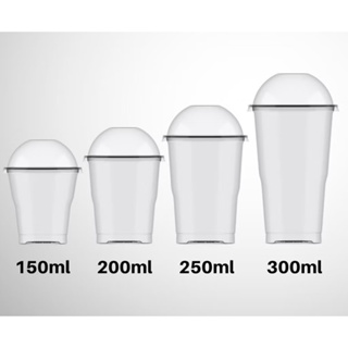 COPO CRYSTAL BELLO COM TAMPA BOLHA 150ML/200ML/250ML/300ML/440ml/550ml em Oferta na Shopee