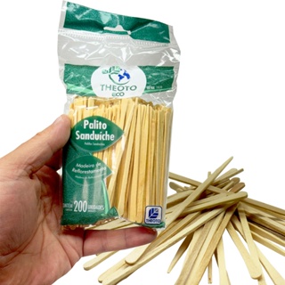 400 PALITOS 9CM MADEIRA SANDUICHE LANCHE, BURGUER, THEOTO em Oferta na Shopee