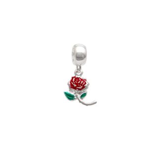 Berloque para Pulseira de Prata 925 Flor Vermelha em Oferta na Shopee