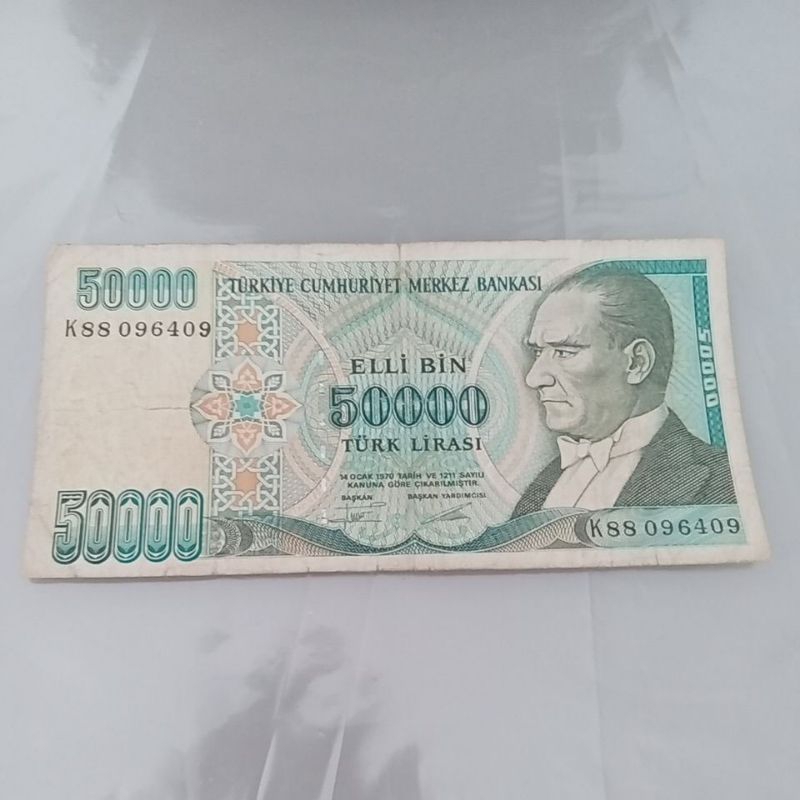 Cedula da Turquia de 50000 liras