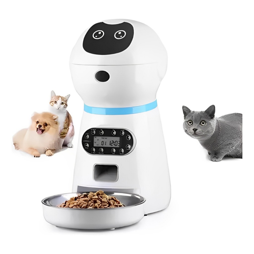 Alimentador Comedouro Automático Cães Gatos Pet Programável