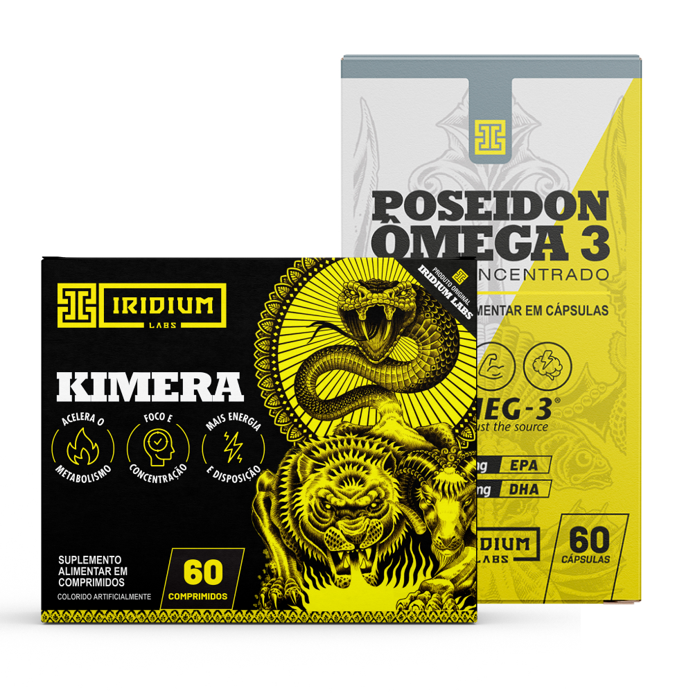 Kit Termogênico Kimera Thermo 60 comps e Ômega 3 Poseidon Ultra Concentrado 60 caps - Iridium Labs em Oferta na Shopee