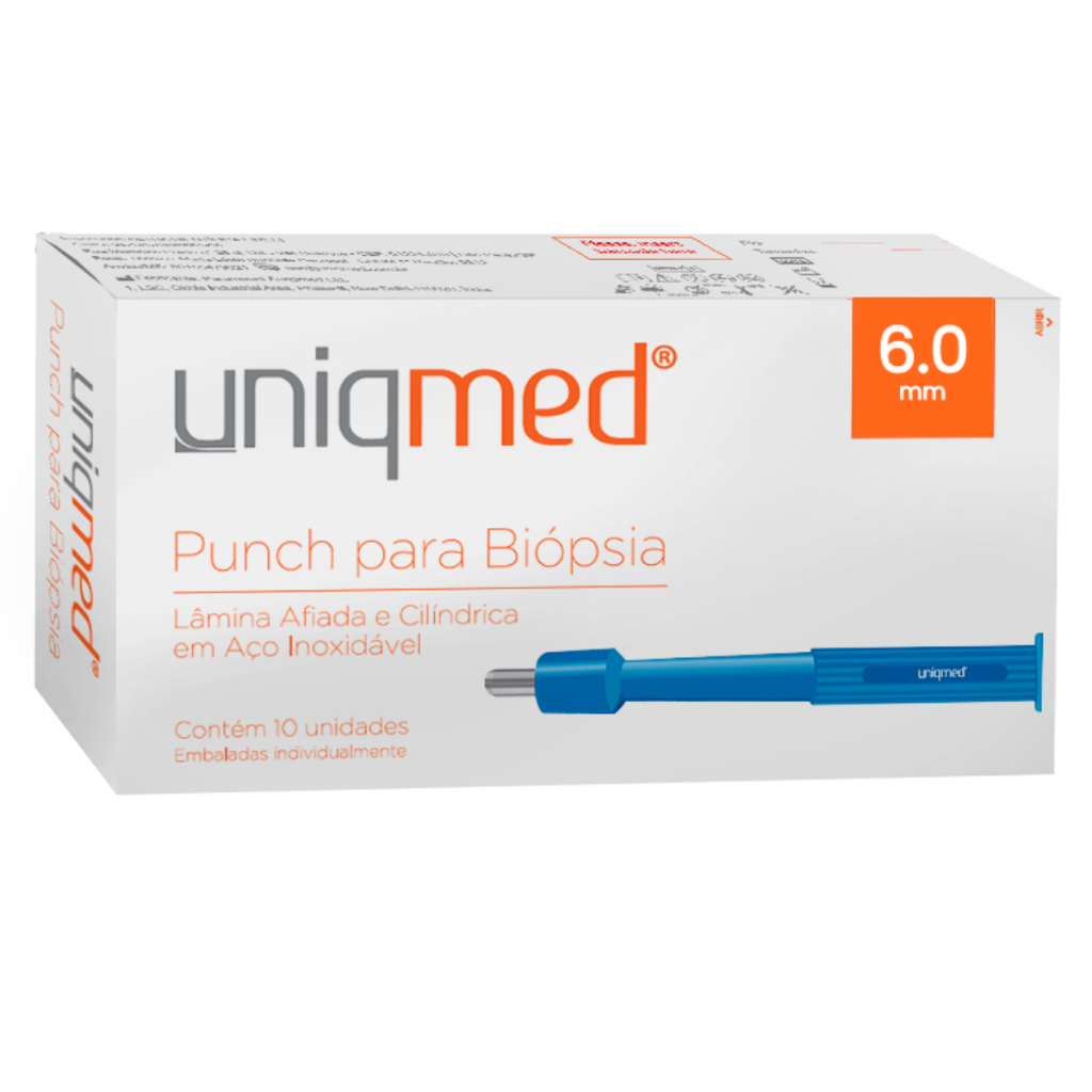 Punch para Biopsia Uniqmed Caixa com 10 Unidades Tamanhos