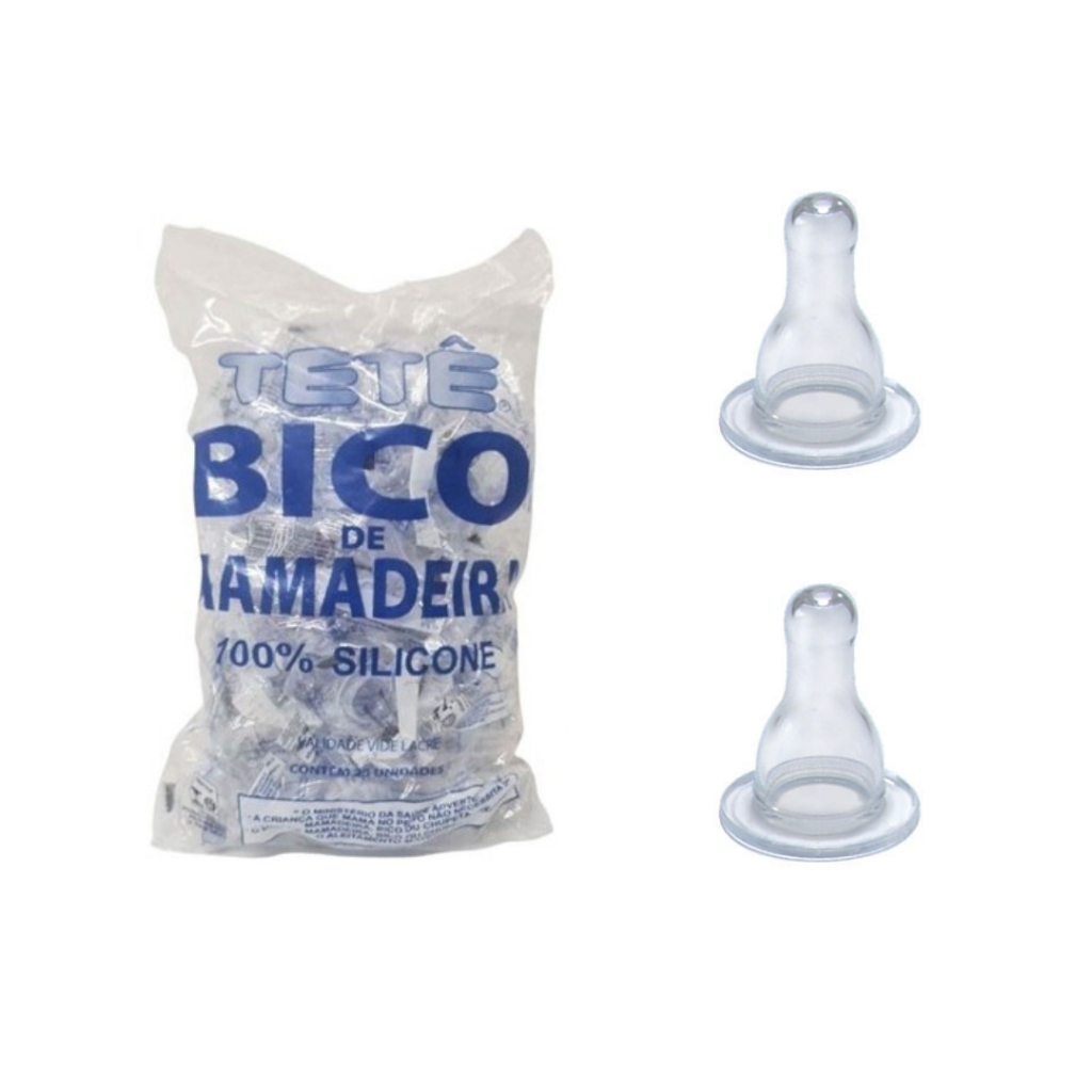 Saco c/ 25 Unidades Bico De Mamadeira Redondo Tetê Infantil