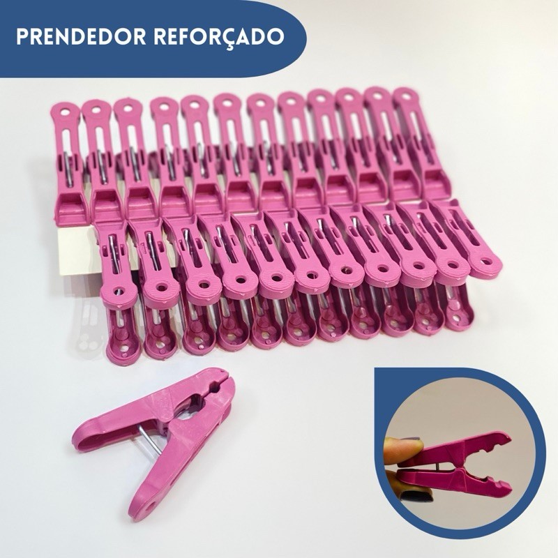 KIT 120 Prendedor Reforçado de roupa, Pregador Reforçado de roupa para varal em Oferta na Shopee
