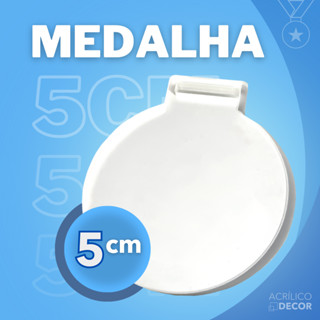 Medalha Acrílico Cristal 2mm Redonda Lisa 5 cm Kit 30 - 50 - 100 unidades em Oferta na Shopee