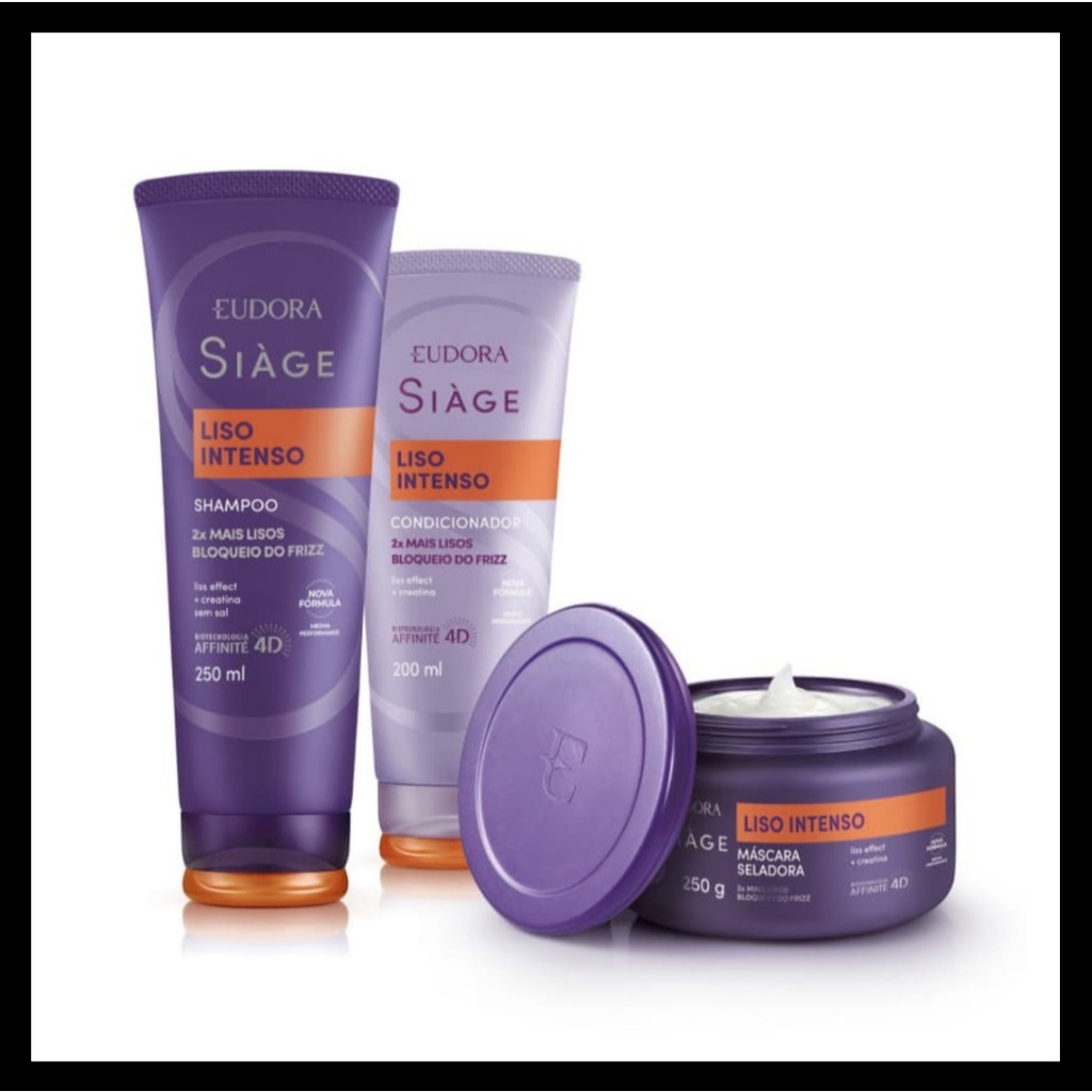 Kit Cronograma Siàge Liso Intenso: Shampoo 250ml + Condicionador 200ml + Máscara 250g