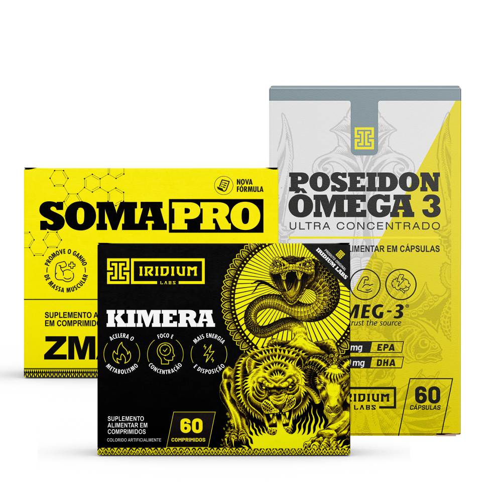 Kit Kimera Thermo e Ômega 3 Poseidon e Soma Pro ZMA Iridium Labs em Oferta na Shopee