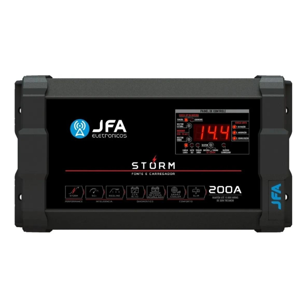 Fonte Automotiva Jfa 200a Storm Voltímetro Digital Mono 220v em Oferta na Shopee