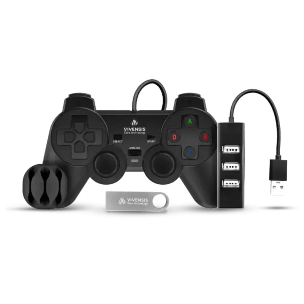 Kit Gamer Para Receptor Digital Vx10 Vivensis: Controle, Hub e Pendrive em Oferta na Shopee