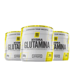 Kit 3x Hydra Glutamina 300g - Iridium Labs
