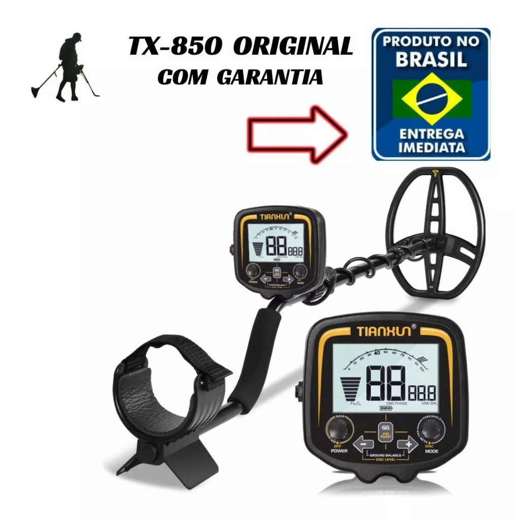 Tx-850 Profissional - Detector De Metais Ouro + Bateria
