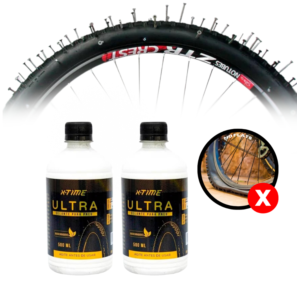 2 Liquido Selante 250ml | 500ml XTime 1 Litro Ou 500ML de Selante Pneu Tubeless Bike Mtb Speed