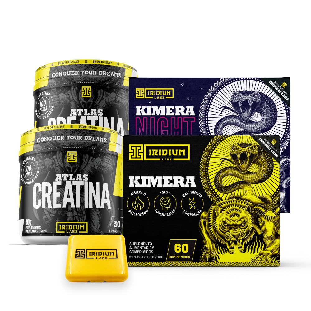 Kit Kimera Thermo + Kimera night + 2x Creatina 90g + Porta Caps